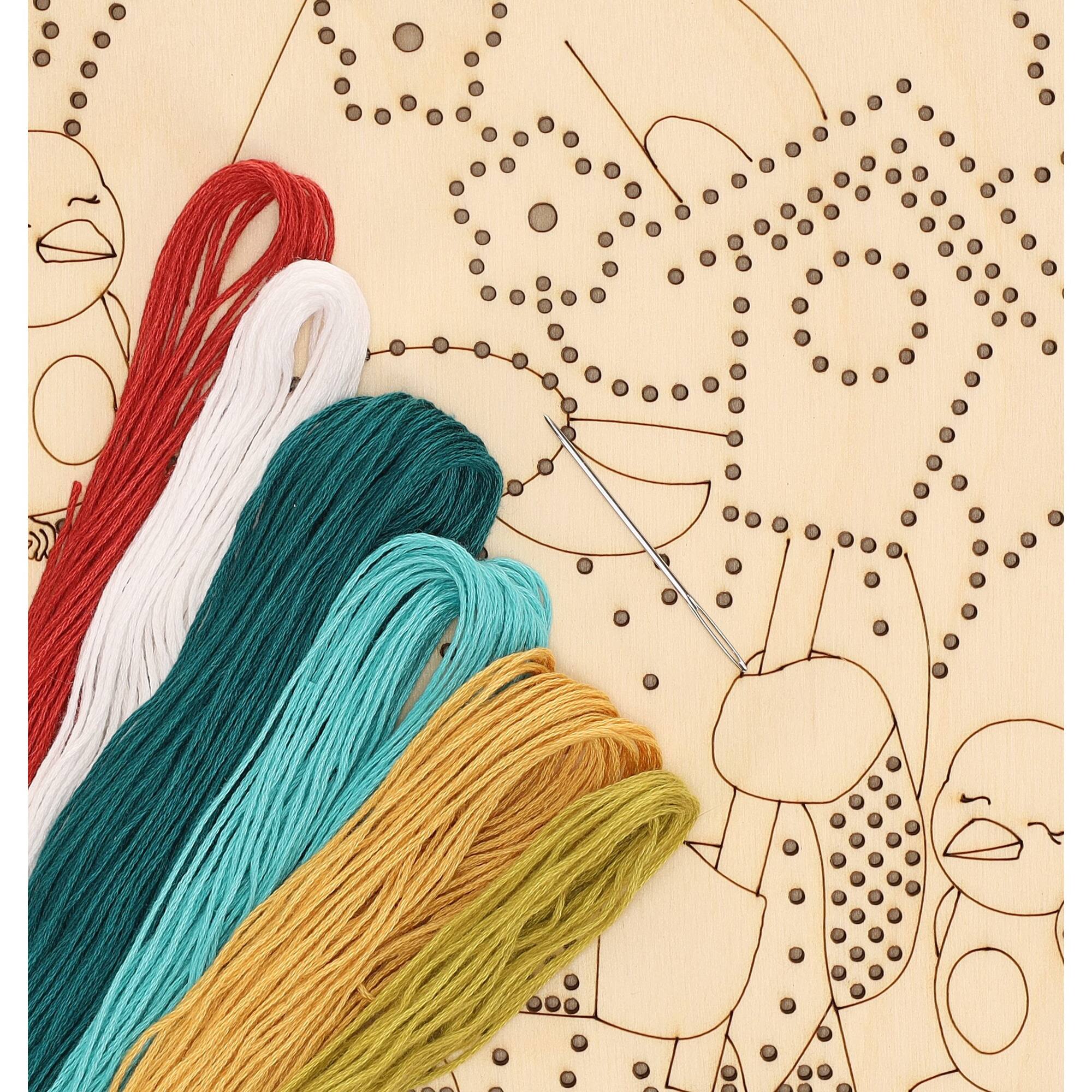 Leisure Arts® Intermediate Gnome & Birds Wood Stitchery Kit